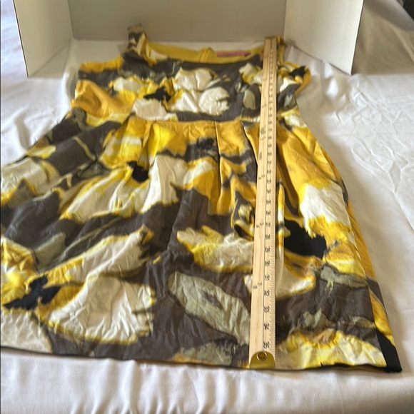 Eliza J Yellow and Brown Midi Dress - Picture 4 of 6